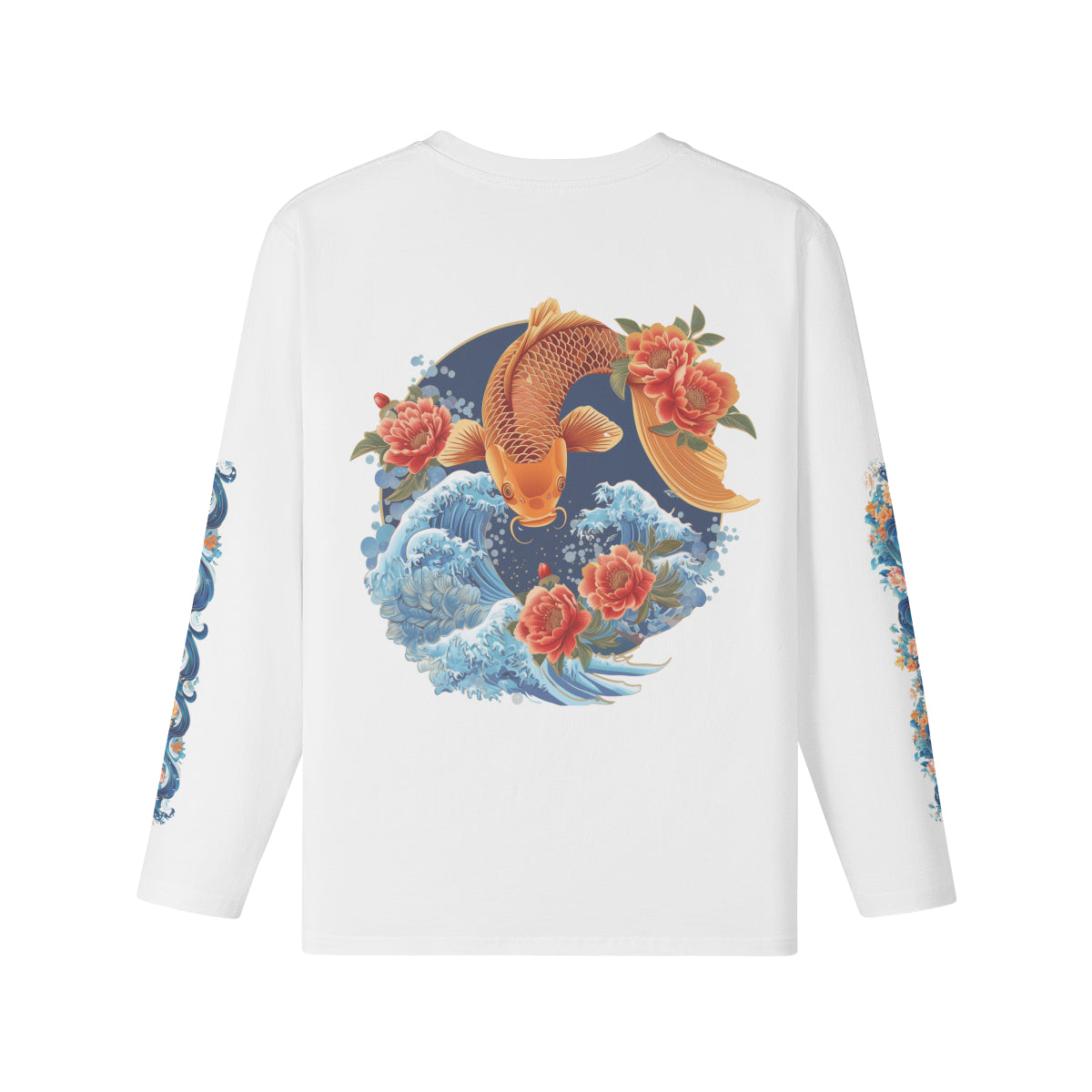 Langarmshirt Bio-Baumwolle mit Koi print-ASIA-Shirts