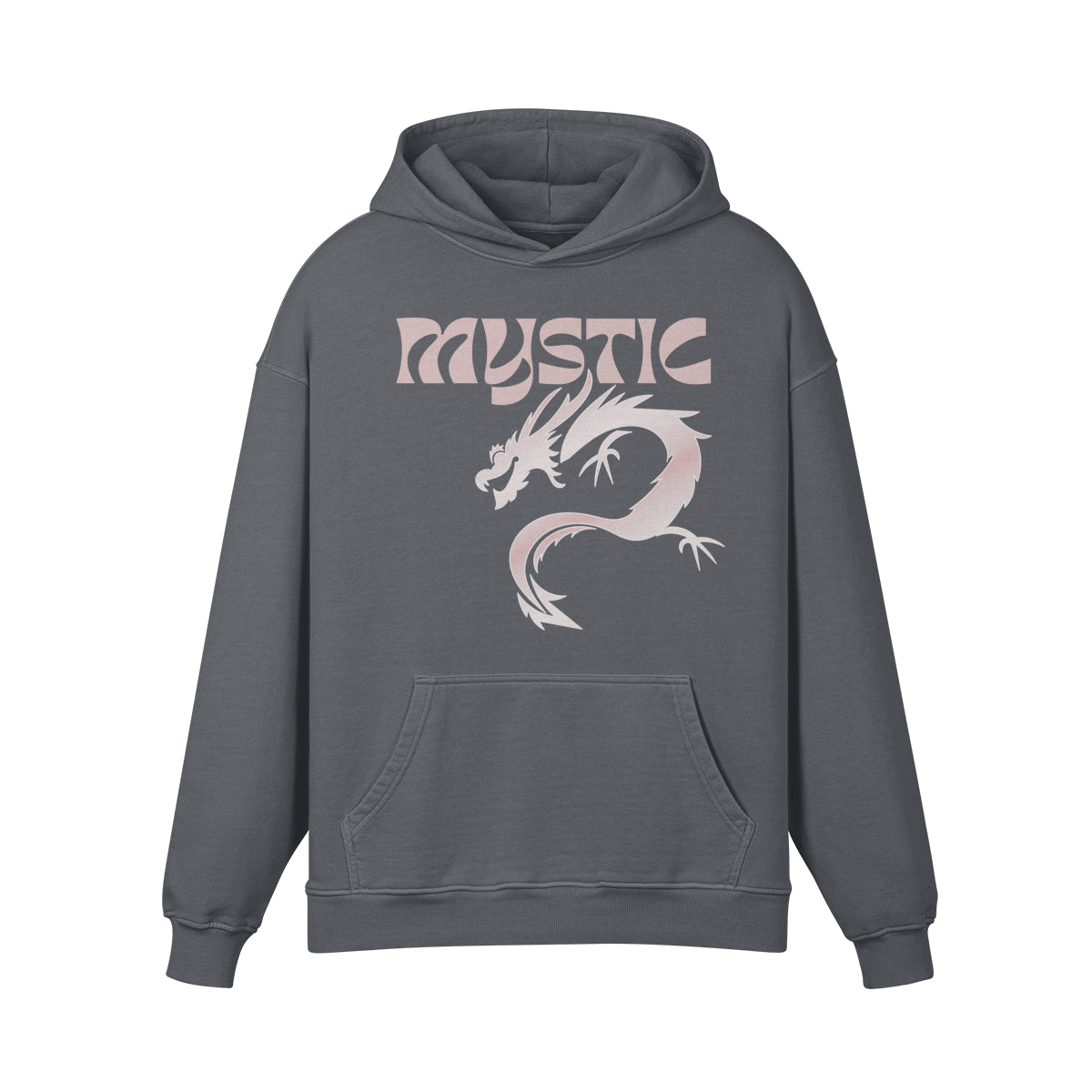 Premium Hoodie washed out look "Mystic Dragon" print-ASIA-Shirts