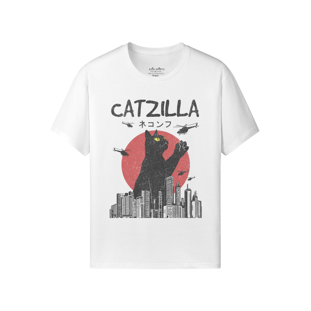 Print T-Shirt Catzilla-ASIA-Shirts