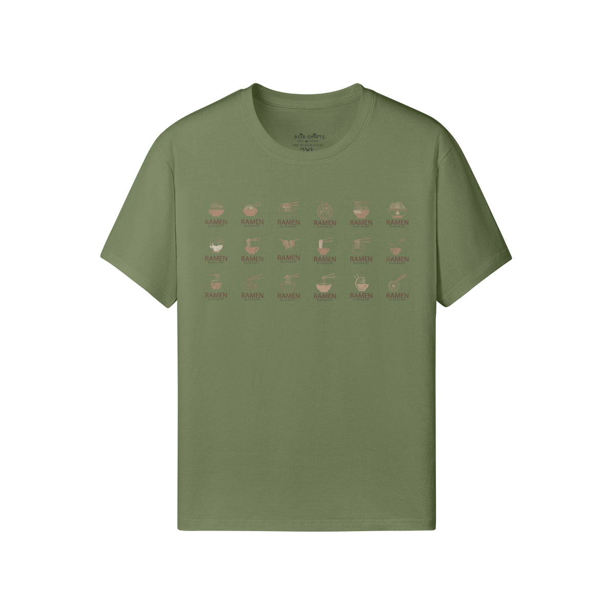 Print T-Shirt mit 18 RAMEN-ASIA-Shirts