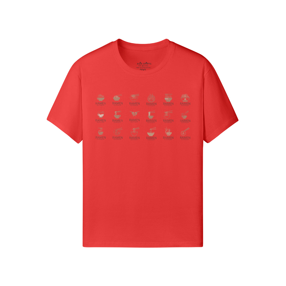 Print T-Shirt mit 18 RAMEN-ASIA-Shirts