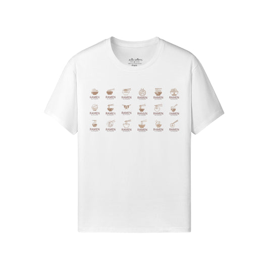 Print T-Shirt mit 18 RAMEN-ASIA-Shirts ASIA-Shirts