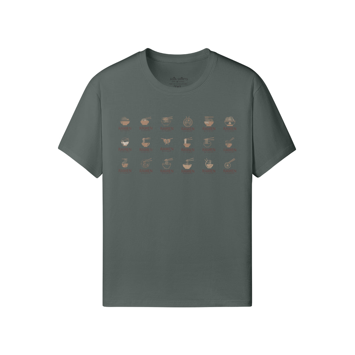 Print T-Shirt mit 18 RAMEN-ASIA-Shirts