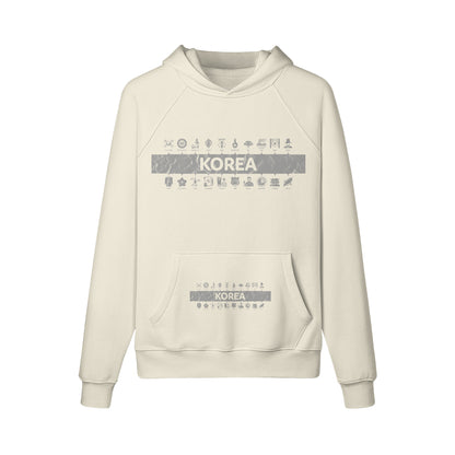 Kuscheliger Hoodie Innenseite mit Sweatfleece mit Korea print-ASIA-Shirts