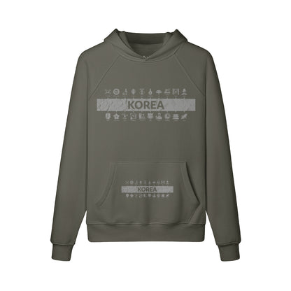 Kuscheliger Hoodie Innenseite mit Sweatfleece mit Korea print-ASIA-Shirts