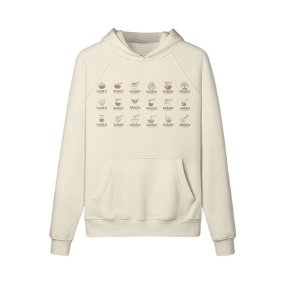 Kuscheliger Hoodie Innenseite mit Sweat Fleece und coolem RAMEN print-ASIA-Shirts