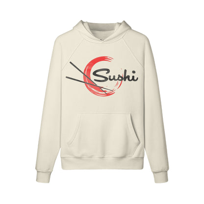 Kuscheliger Hoodie Innenseite mit Sweatfleece mit Sushi print-ASIA-Shirts