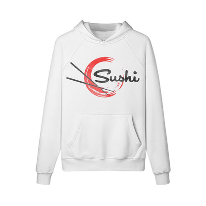 Kuscheliger Hoodie Innenseite mit Sweatfleece mit Sushi print-ASIA-Shirts