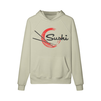 Kuscheliger Hoodie Innenseite mit Sweatfleece mit Sushi print-ASIA-Shirts