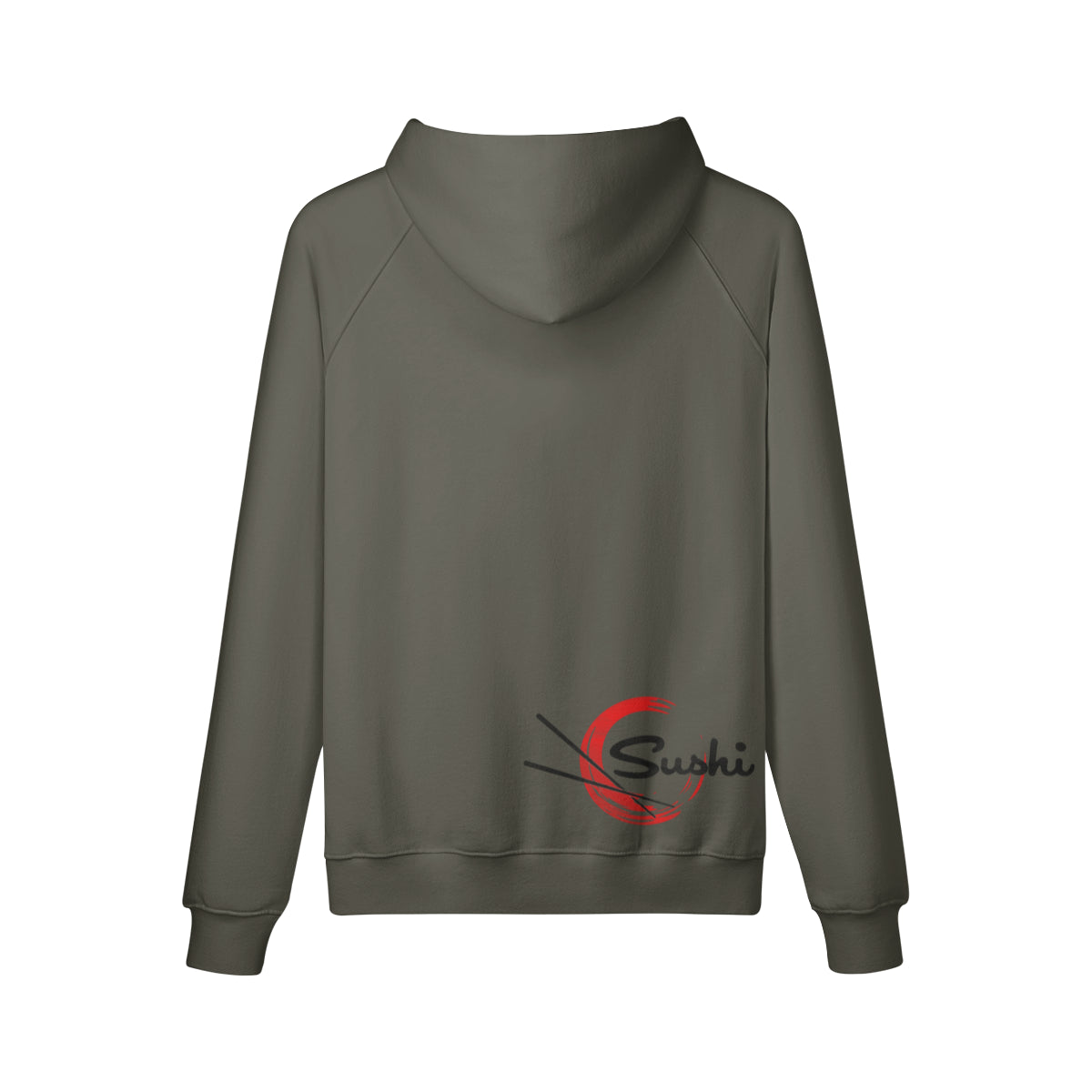 Kuscheliger Hoodie Innenseite mit Sweatfleece mit Sushi print-ASIA-Shirts