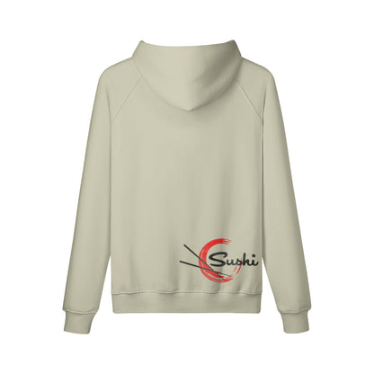 Kuscheliger Hoodie Innenseite mit Sweatfleece mit Sushi print-ASIA-Shirts