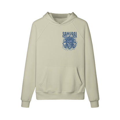 Kuscheliger Hoodie mit blauem Samurai print-ASIA-Shirts