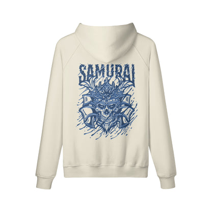 Kuscheliger Hoodie mit blauem Samurai print-ASIA-Shirts