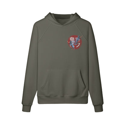 Kuscheliger Hoodie Innenseite mit Sweatfleece Oni Mask-ASIA-Shirts