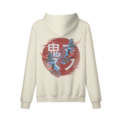 Kuscheliger Hoodie Innenseite mit Sweatfleece Oni Mask-ASIA-Shirts
