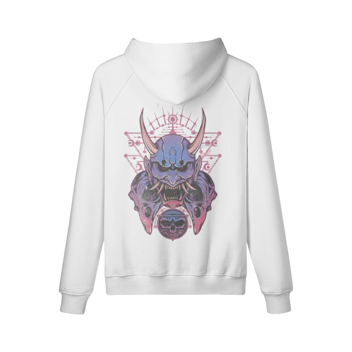 Kuscheliger Hoodie Innenseite mit Sweatfleece Oni Mask-ASIA-Shirts