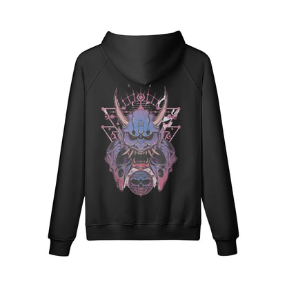 Kuscheliger Hoodie Innenseite mit Sweatfleece Oni Mask-ASIA-Shirts