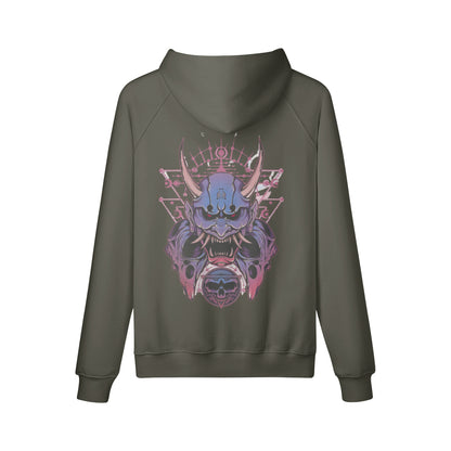Kuscheliger Hoodie Innenseite mit Sweatfleece Oni Mask-ASIA-Shirts