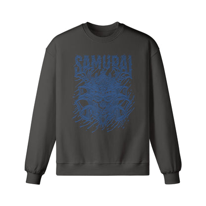 Heavyweight Oversized Sweatshirt blauer Samurai Japan Kunst-ASIA-Shirts