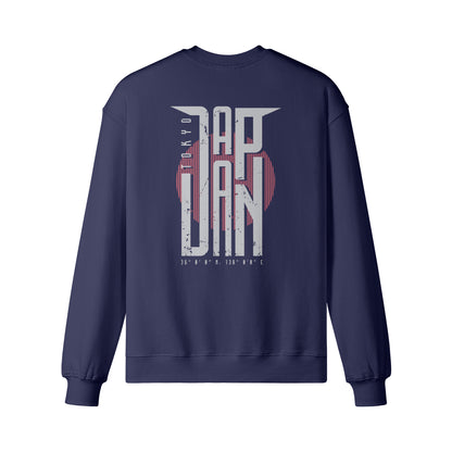 Heavyweight Oversized Sweatshirt Japan print – marineblau – Japan Art – Ansicht 2