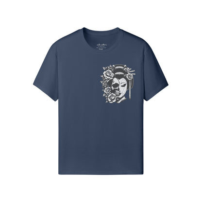 Print T-Shirt Japan Geisha Vorder und Rückseite-ASIA-Shirts