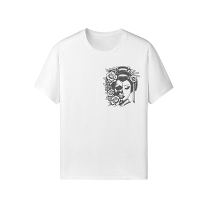 Print T-Shirt Japan Geisha Vorder und Rückseite-ASIA-Shirts