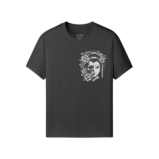 Print T-Shirt Japan Geisha Vorder und Rückseite-ASIA-Shirts ASIA-Shirts