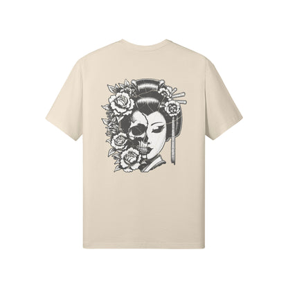 Print T-Shirt Japan Geisha Vorder und Rückseite-ASIA-Shirts