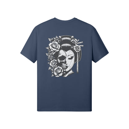 Print T-Shirt Japan Geisha Vorder und Rückseite-ASIA-Shirts