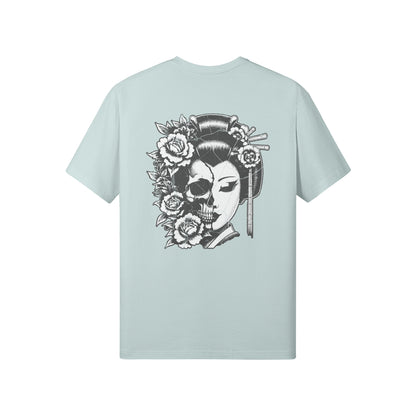 Print T-Shirt Japan Geisha Vorder und Rückseite-ASIA-Shirts