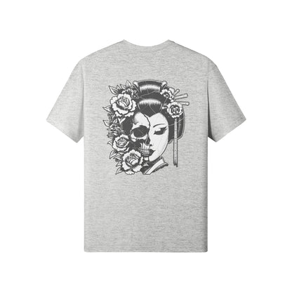 Print T-Shirt Japan Geisha Vorder und Rückseite-ASIA-Shirts