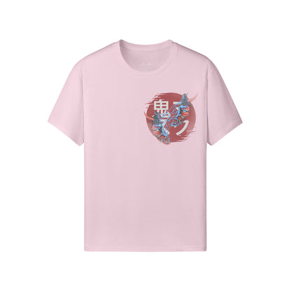 Print T-Shirt Oni Mask Vorder Rückseite Design-ASIA-Shirts