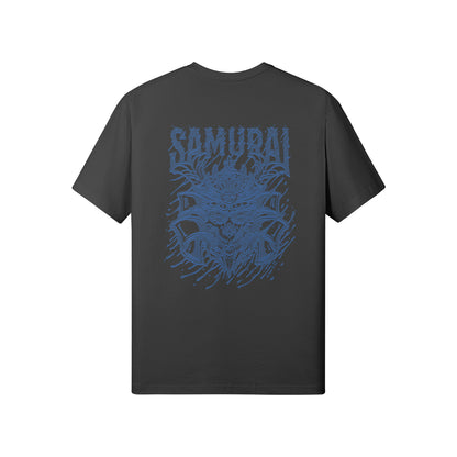Print T-Shirt Samurai Vorder und Rückseite Design-ASIA-Shirts
