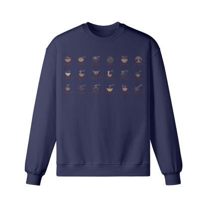 Heavy Oversized Sweatshirt mit coolem Ramen print-ASIA-Shirts