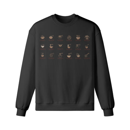 Heavy Oversized Sweatshirt mit coolem Ramen print-ASIA-Shirts