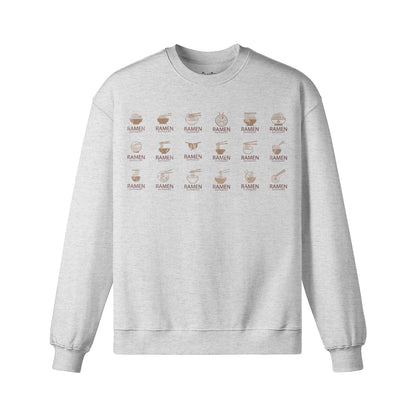 Heavy Oversized Sweatshirt mit coolem Ramen print-ASIA-Shirts