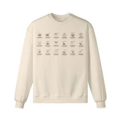 Heavy Oversized Sweatshirt mit coolem Ramen print-ASIA-Shirts