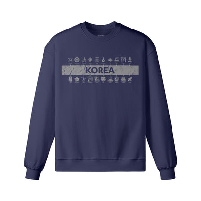 Heavy Oversized Sweatshirt mit Süd Korea print-ASIA-Shirts