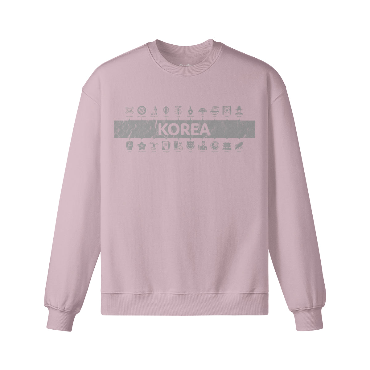 Heavy Oversized Sweatshirt mit Süd Korea print-ASIA-Shirts