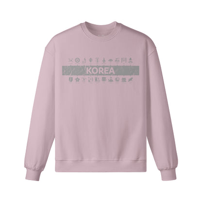 Heavy Oversized Sweatshirt mit Süd Korea print-ASIA-Shirts