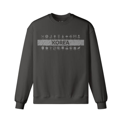 Heavy Oversized Sweatshirt mit Süd Korea print-ASIA-Shirts