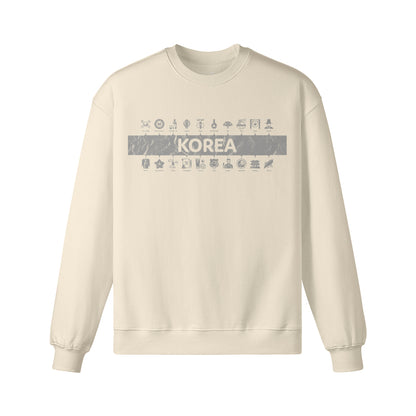 Heavy Oversized Sweatshirt mit Süd Korea print-ASIA-Shirts
