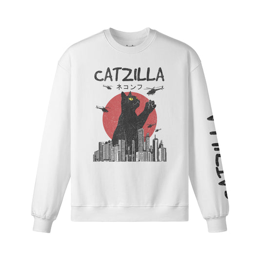 Heavy Oversized Sweatshirt "CATZILLA"-ASIA-Shirts ASIA-Shirts