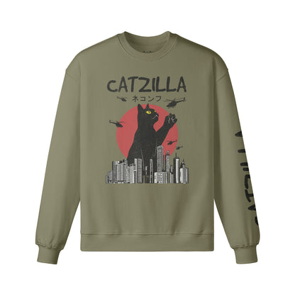Heavy Oversized Sweatshirt "CATZILLA"-ASIA-Shirts