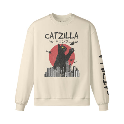 Heavy Oversized Sweatshirt "CATZILLA"-ASIA-Shirts