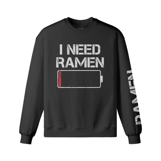 Heavy Oversized Sweatshirt mit Ramen print "I need Ramen" ASIA-Shirts