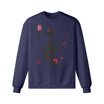 Heavyweight Oversized Sweatshirt - Geisha Japan Art Graphic-ASIA-Shirts