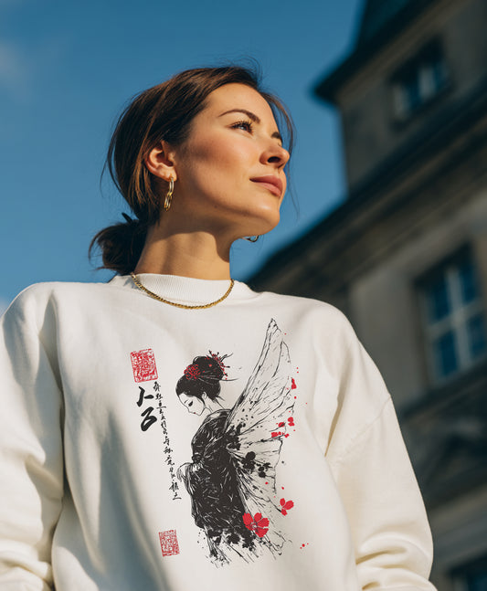 Sweatshirt - Geisha Japan Art Graphic ASIA-Shirts