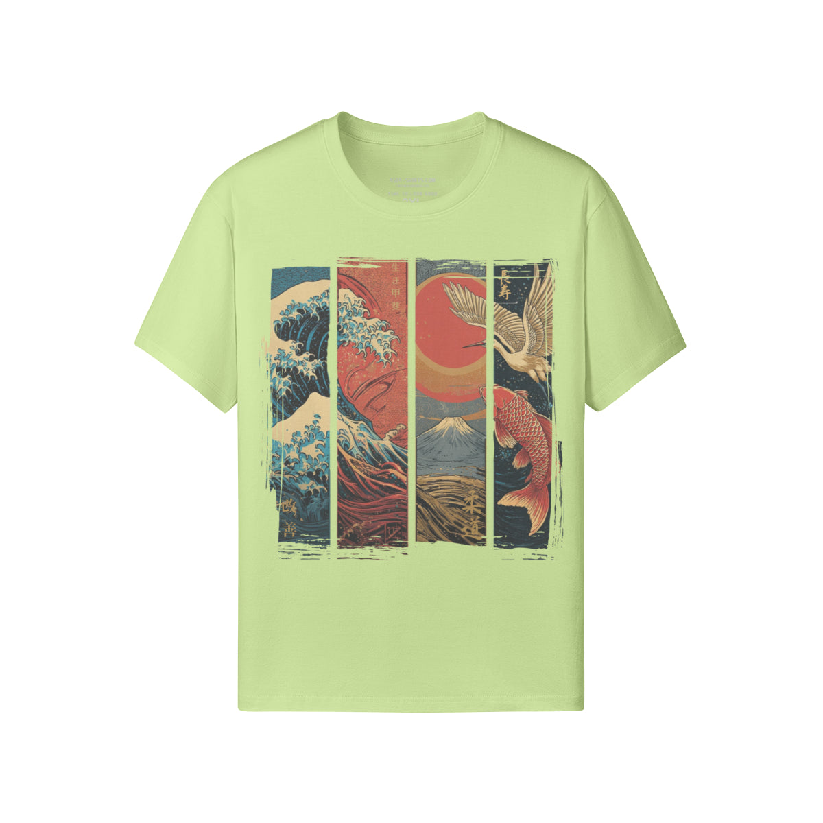 Koi & Crane – Red Sun Edition T-Shirt – Eclipse Gray – Japan Art – Ansicht 10