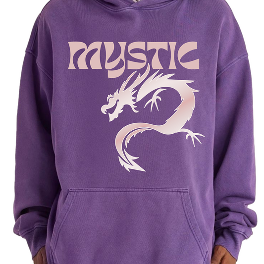 Asia Spirit Mystic Dragon Retro Japan Style Oversized Hoodie